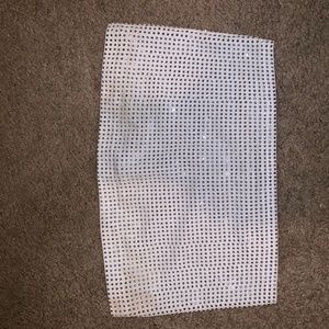 White and Silver Rhinestone Tube Top
